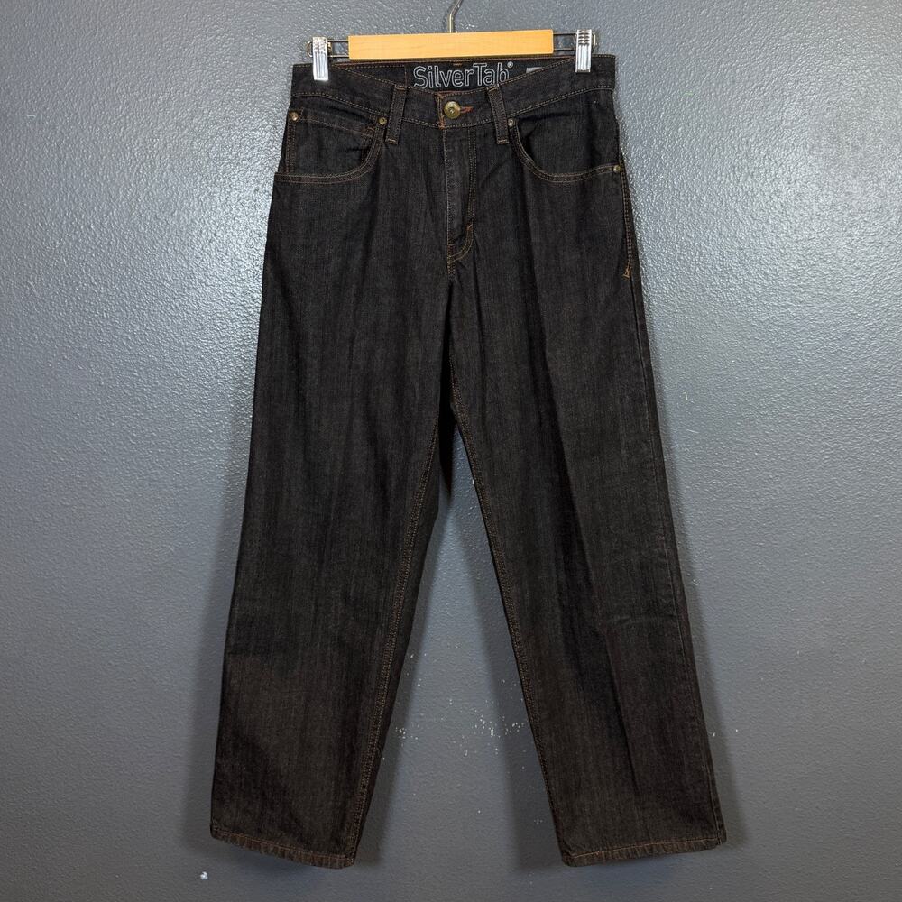 Levis 29/30 men's Silver tab gray denim jeans Baggy pants